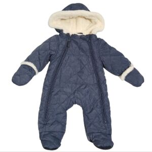 Urban Republic Cream Faux Fur Jumper • Lined Cozy Winter Babe Romper • Infant 3M